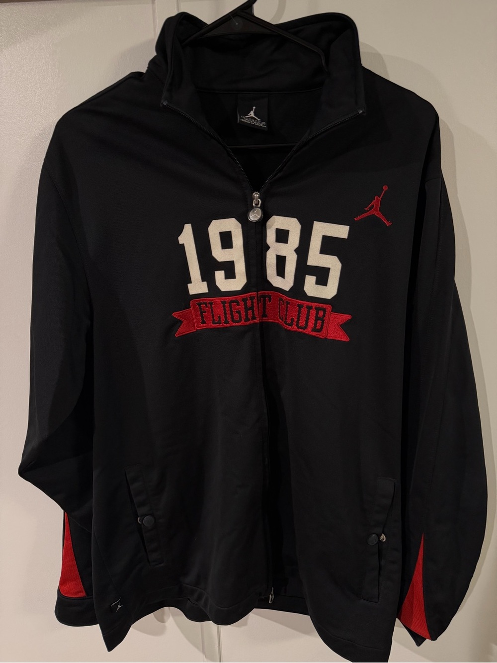 Nike Air Jordan Fight Club Track Jacket 1985 Full Zip Vintage M Black
